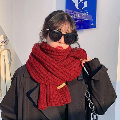 Winter Scarf Women Mens Thick Cable Knit Wrap Chunky Long Warm Scarf for Travel Office Warm Cashmere Scarves Neckercheif