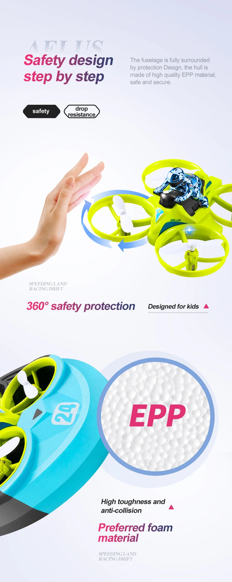 RC Mini Drone Altitude Hold Headless Mode 3 in 1 Sea Land Air Flight 2.4G 6-Axis Quadcopter Boat RC Helicopter For Kid