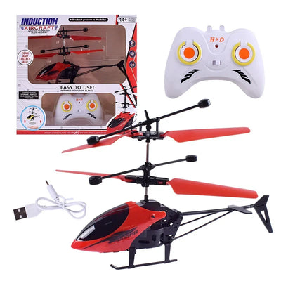Remote Safe Fall-resistant RC Helicopters Drone Rechargeable Mini RC Drone Children Toys with Random Color Wings