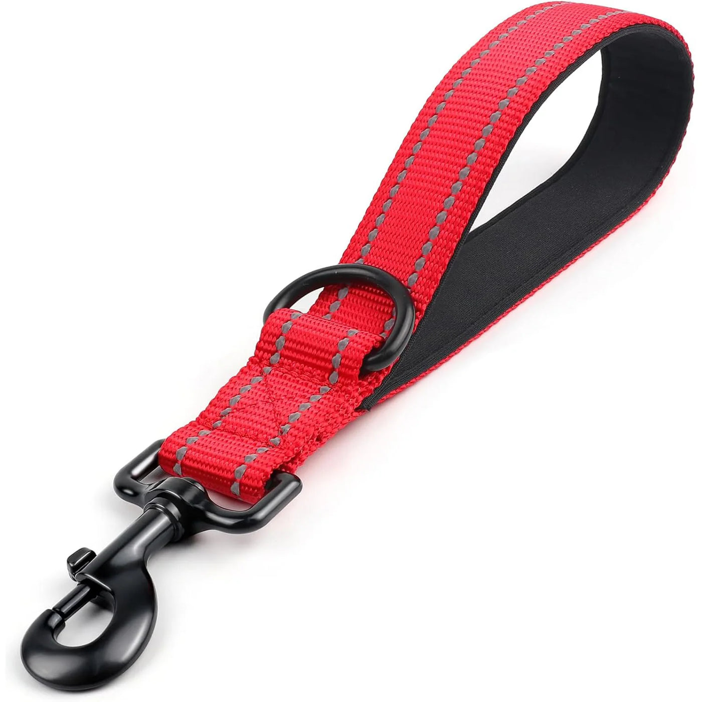 Short Dog Leash, Traffic Padded Handle, Heavy Duty Short Nylon Dog Lead For Training Control, Reflective Threads Pet Lea