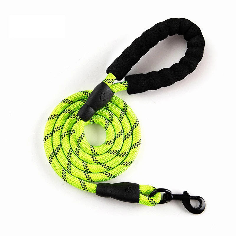 2M Pet Dog Leash with Soft Padded Handle Highly Reflective Dog Rope for Night Walking Suitable for Small Medium and Large Dogs