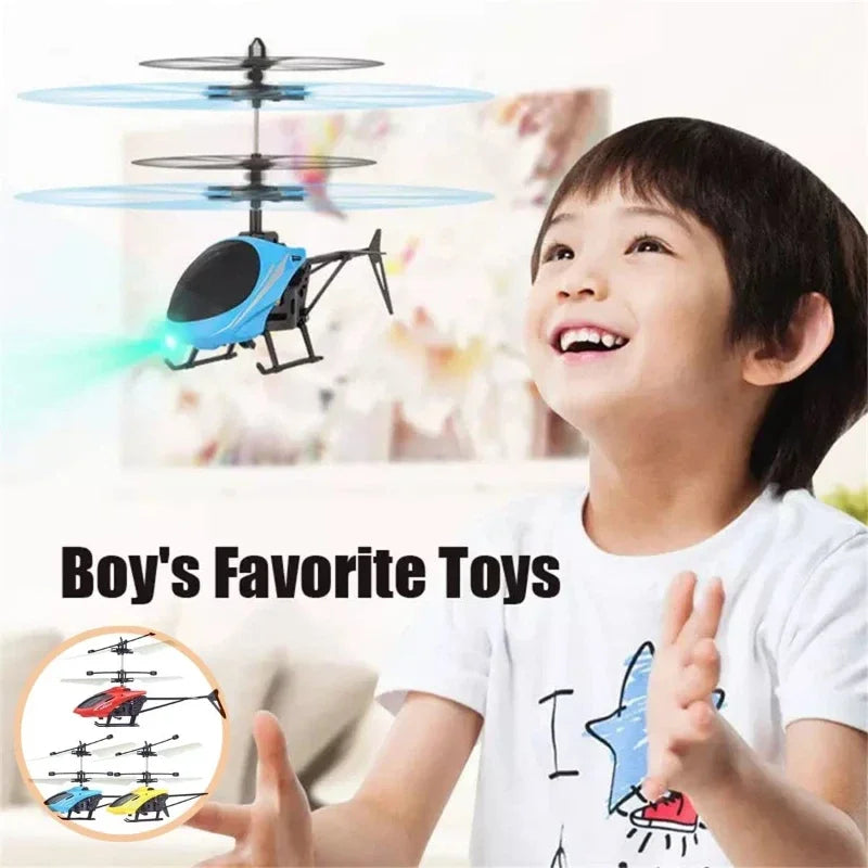 Remote Safe Fall-resistant RC Helicopters Drone Rechargeable Mini RC Drone Children Toys with Random Color Wings