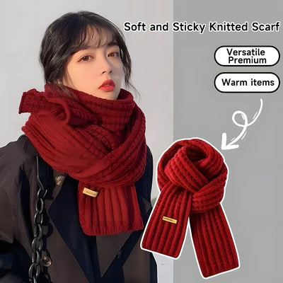 Winter Scarf Women Mens Thick Cable Knit Wrap Chunky Long Warm Scarf for Travel Office Warm Cashmere Scarves Neckercheif