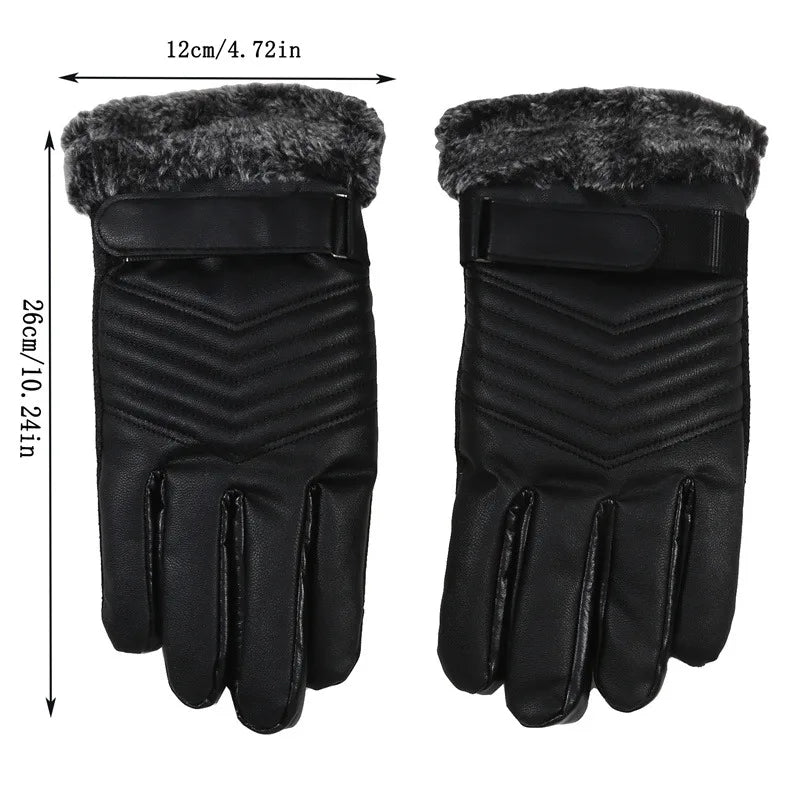 Winter -20 Degrees Cold-proof Ski Gloves Men Windproof Waterproof Keep Warm Gloves Touchscreen Anti Slip Soft Fluff Gloves