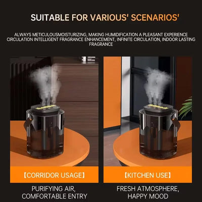 Air Humidifier 3L Large Capacity Air Atomizer USB Home Office Essential Oil Diffuser Heavy Fog Aroma Humidifier Cool Mist Maker