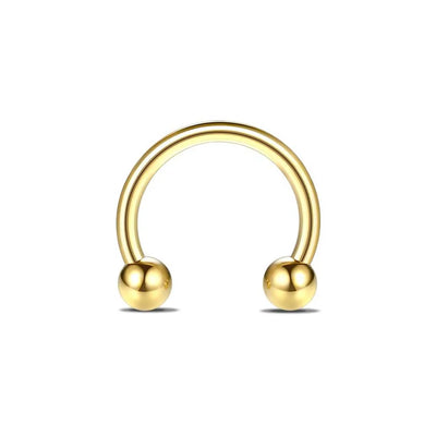 1/6/12PCS Nose Septum Rings 16G Surgical Steel Nose Piercing Jewelry 8mm 10mm 12mm Horseshoe Lip Earring Eyebrow Hoop Gold