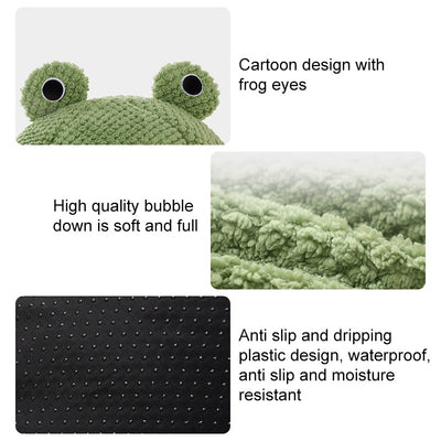 New Pet Nest Winter Warm Dog Den Cat Villa Plush Pets Mattress Small Frog Shape Semi Enclosed Kitten Puppy House Pet Supplies