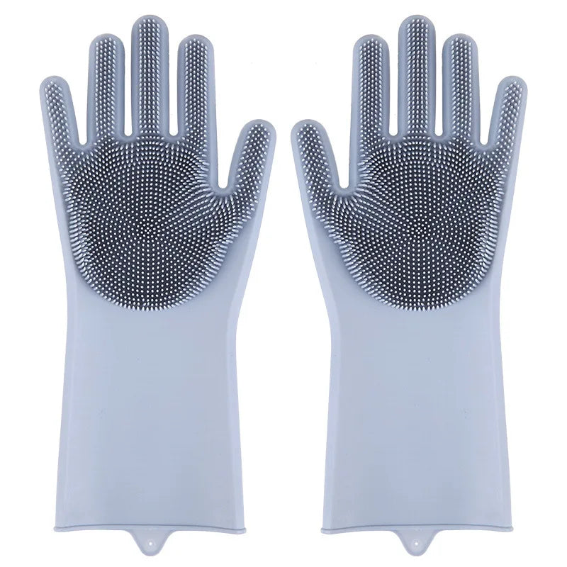 Pet Grooming Cleaning Gloves Dog Cat Bathing Shampoo Glove Scrubber Magic Dishwashing Cleanner Sponge Silicon Hair Removal Glove