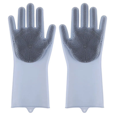 Pet Grooming Cleaning Gloves Dog Cat Bathing Shampoo Glove Scrubber Magic Dishwashing Cleanner Sponge Silicon Hair Removal Glove