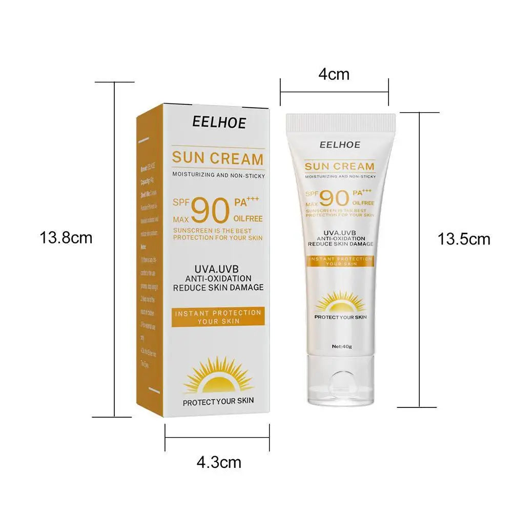 Whitening Sunscreen SPF90+ UV Protection Sun Screen Lsolation Moisturizing Brightening Face Body Arms Thighs Sunblock Skin Care