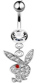 Belly Button Rings for Women Bunny Navel rings Gold color Rabbit Belly Rings Gem stone Belly Piercing Jewelry Body Jewelry