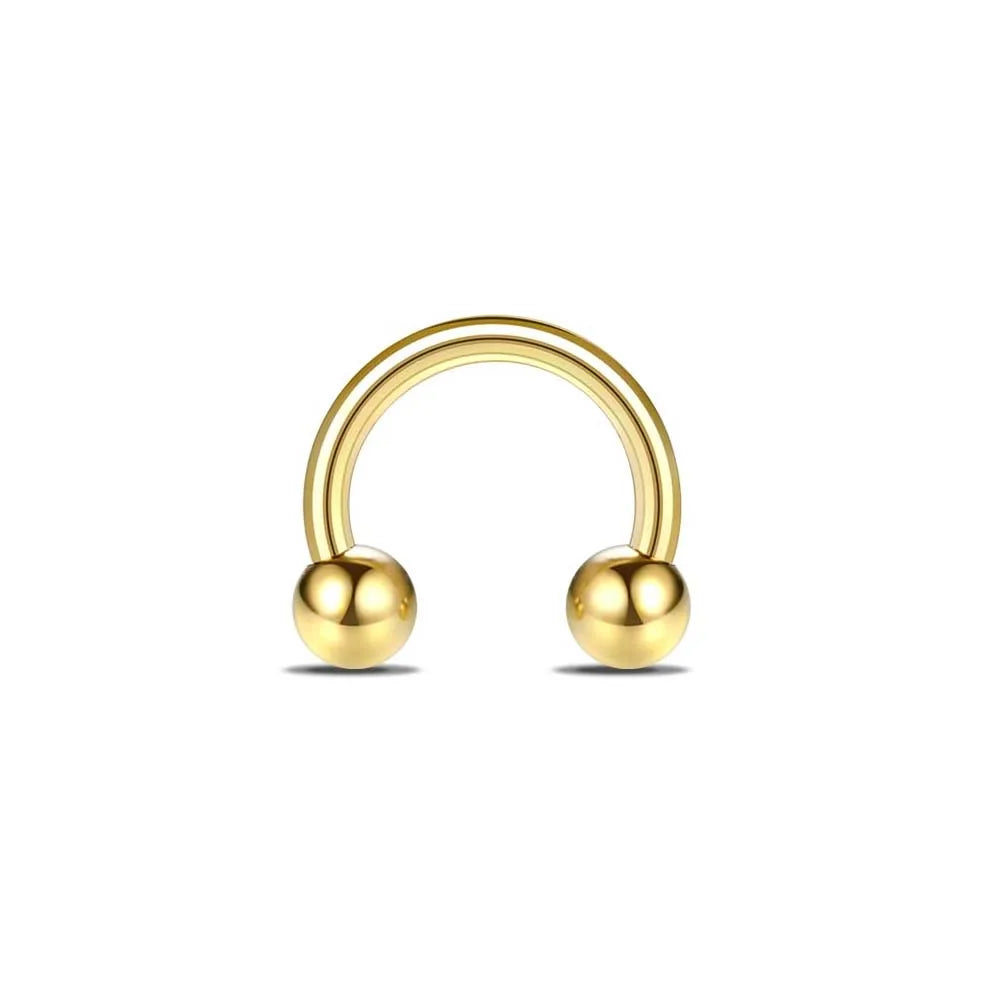 1/6/12PCS Nose Septum Rings 16G Surgical Steel Nose Piercing Jewelry 8mm 10mm 12mm Horseshoe Lip Earring Eyebrow Hoop Gold