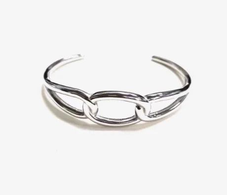 Titanium - Steel Gold - Plated C - Shaped Bangle For Women.