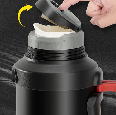 Stainless Steel Insulated Water Bottle with Handle Outdoor Portable Large Capacity Thermos Bottle,Keep Hot and Cold for 72H