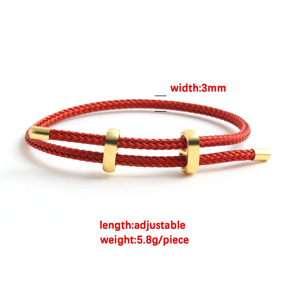 BenS High quality Wire Rope Bangle For Women Colorful Handmade DIY Men Bracelets Adjustable rope Bracelet Jewelry wholesale B13