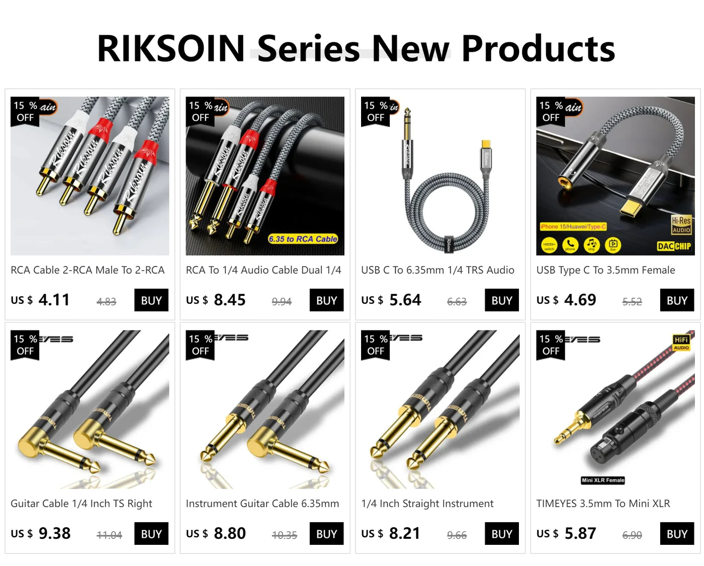 USB Type-C To Dual 6.35mm Jack 1/4 Audio Cable Y Insert Cable Splitter for iPad Laptop Mobile Phone Tablet To Speaker Mixer bass