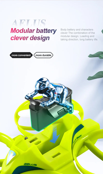 RC Mini Drone Altitude Hold Headless Mode 3 in 1 Sea Land Air Flight 2.4G 6-Axis Quadcopter Boat RC Helicopter For Kid