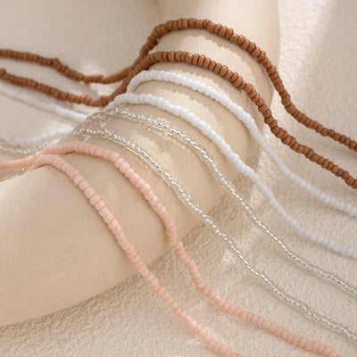 5Pcs/Set Bohemian Coloful Rice Bead Waist Chain for Women Sexy Bikini Multilayer Thin Belt Belly Chain Summer Beach Body Jewelry