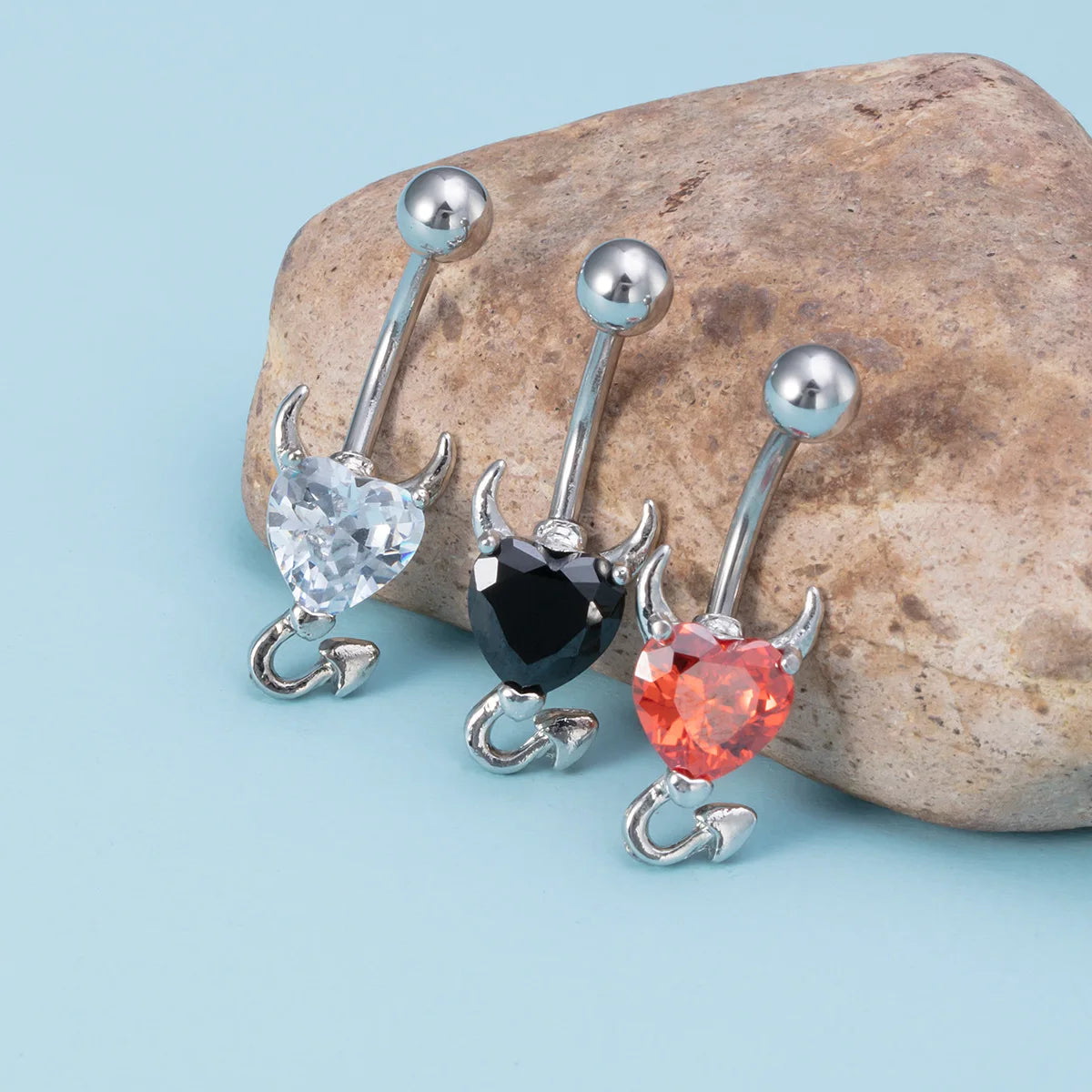 Steel Belly Button Rings Pink Crystal Piercing Navel Heart Style Navel Piercing Earring Belly Piercing Sexy Body Jewelry Ombligo