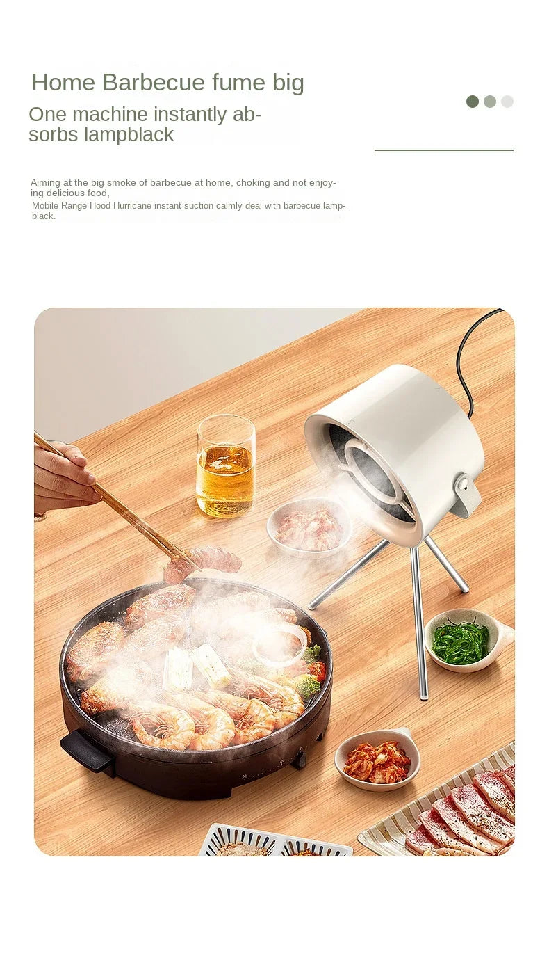 New USB Desktop Range Hoods Portable USB Powered Exhaust Fan Small Kitchen Hood Extractor Barbecue Large Suction Cooker Hood