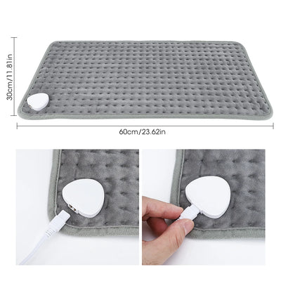 Electric Heating Blanket Thermal Pads Warmer 9 Levels Heated Mat Soft&Safe Winter Body Back Leg Warmer Pads Home Use  60*30cm