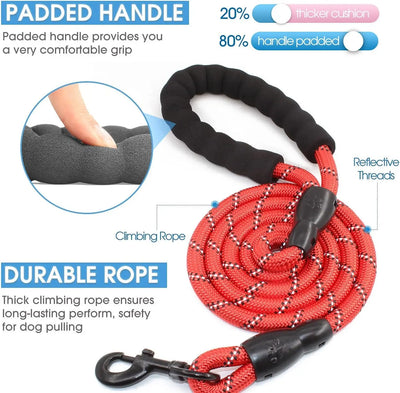 Dog leash, reflective at night, hand tight, suitable for large, medium, and small pet dogs