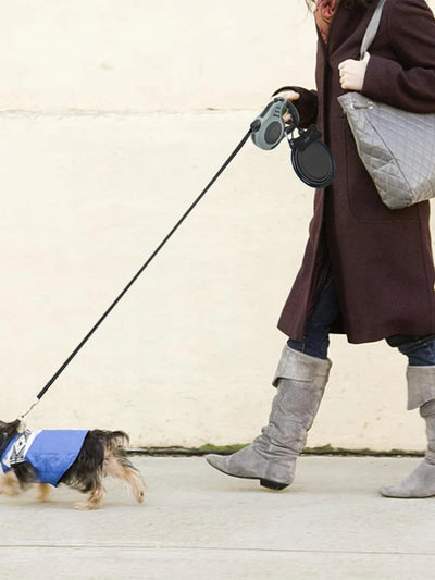 Retractable Dog Leash - 5m Automatic Strong Nylon Lead For Small/Medium Dogs & Cats, Durable Pet Traction Rope Supplies