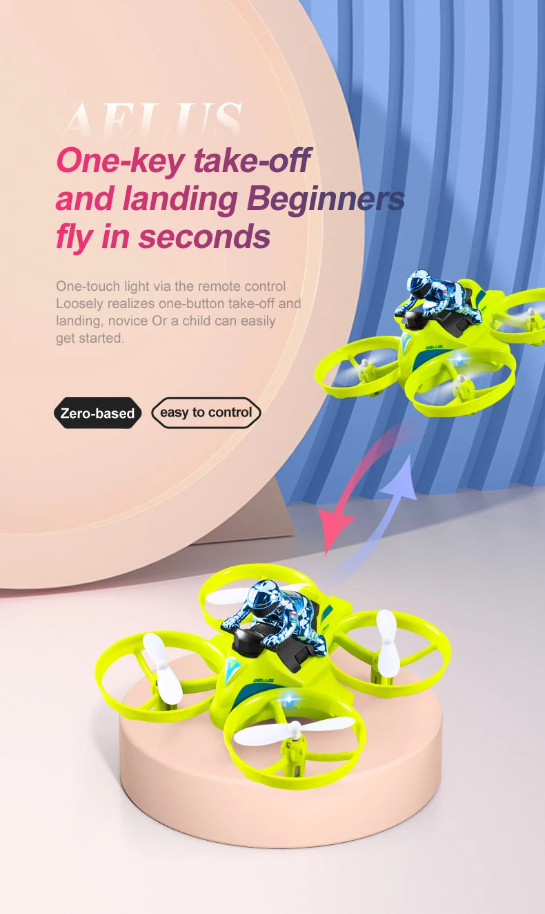 RC Mini Drone Altitude Hold Headless Mode 3 in 1 Sea Land Air Flight 2.4G 6-Axis Quadcopter Boat RC Helicopter For Kid
