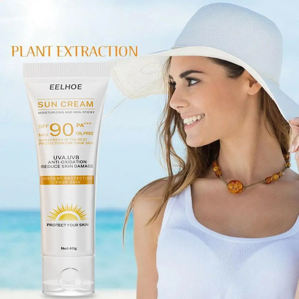 Whitening Sunscreen SPF90+ UV Protection Sun Screen Lsolation Moisturizing Brightening Face Body Arms Thighs Sunblock Skin Care