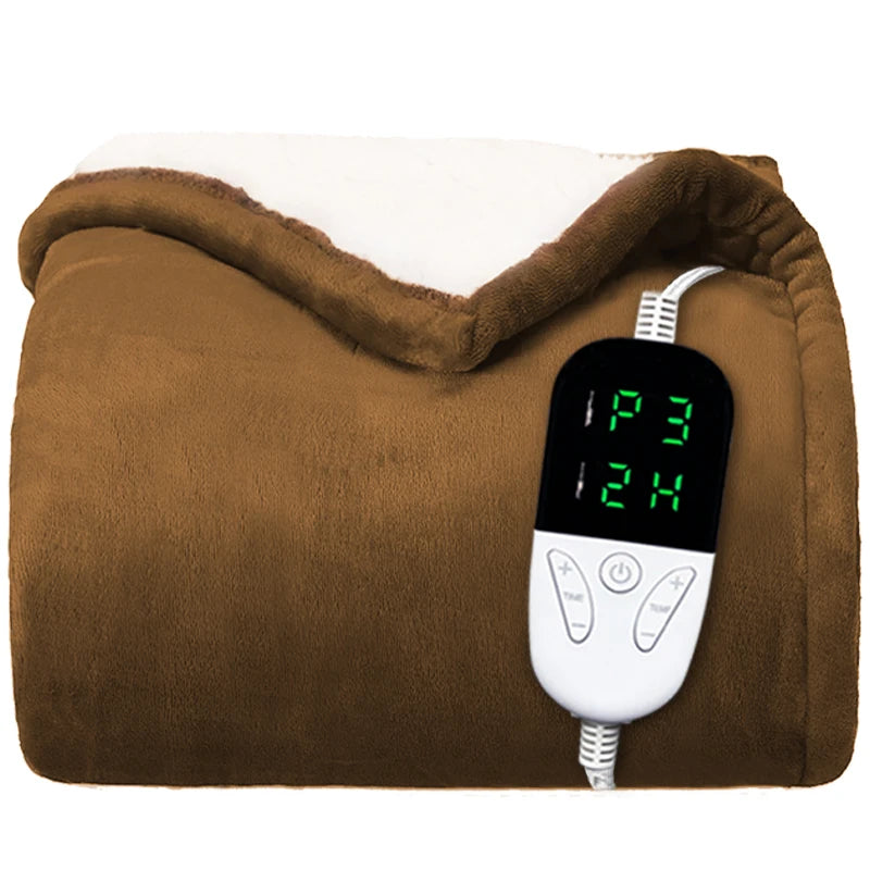 Heated Blanket-Electric Blanket,Soft Heated Throw Blanket with 6 Heating Levels & 4 Hours auto-Off,Over-Heat Protection