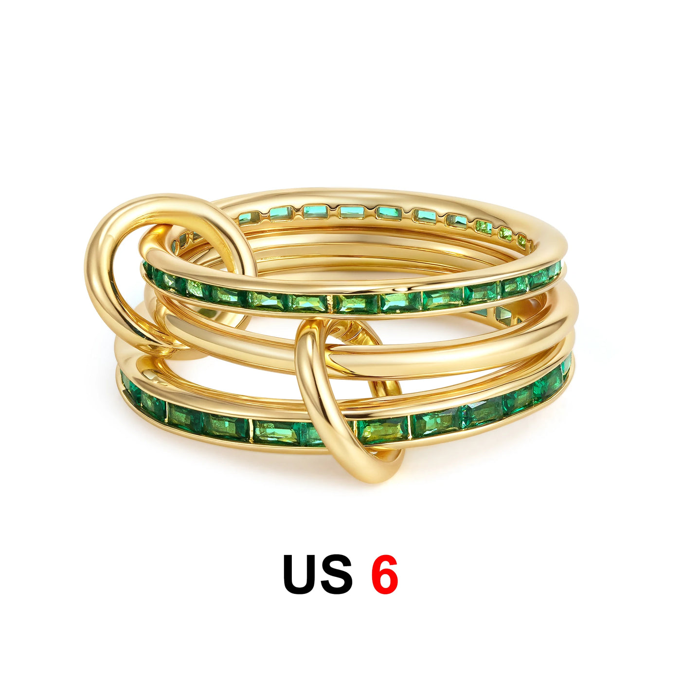 Dainty Stackable Rings for Women Luxury CZ Zircon Shiny Round Circle Ring Paper Clip Simple Combination Jewelry Gifts Wholesale