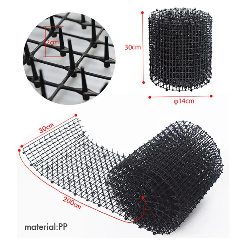 Cat Scat Mats Anti-cat Dog Repellent Mat Home Garden Tools Prickle Strip Keep Cat Away Safe Plastic Spike Thorn Net Pet Supplies