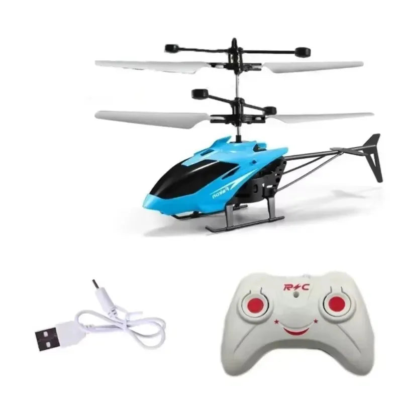 Remote Safe Fall-resistant RC Helicopters Drone Rechargeable Mini RC Drone Children Toys with Random Color Wings
