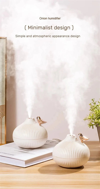 Humidifier Scented  Creative Onion Shape Can Do Night Light Quiet Sleep Desktop Office Air Conditioning Room Water Supply USB ﻿