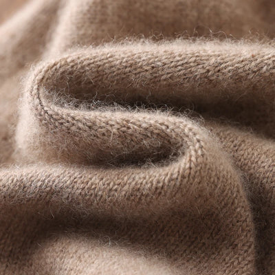 Winter Hat Regardless Of Gender 100% Merino Wool Knitted 2024 New Women's Soft Warm Bean Hat Fashion Outdoor Curly-brimmed Hat