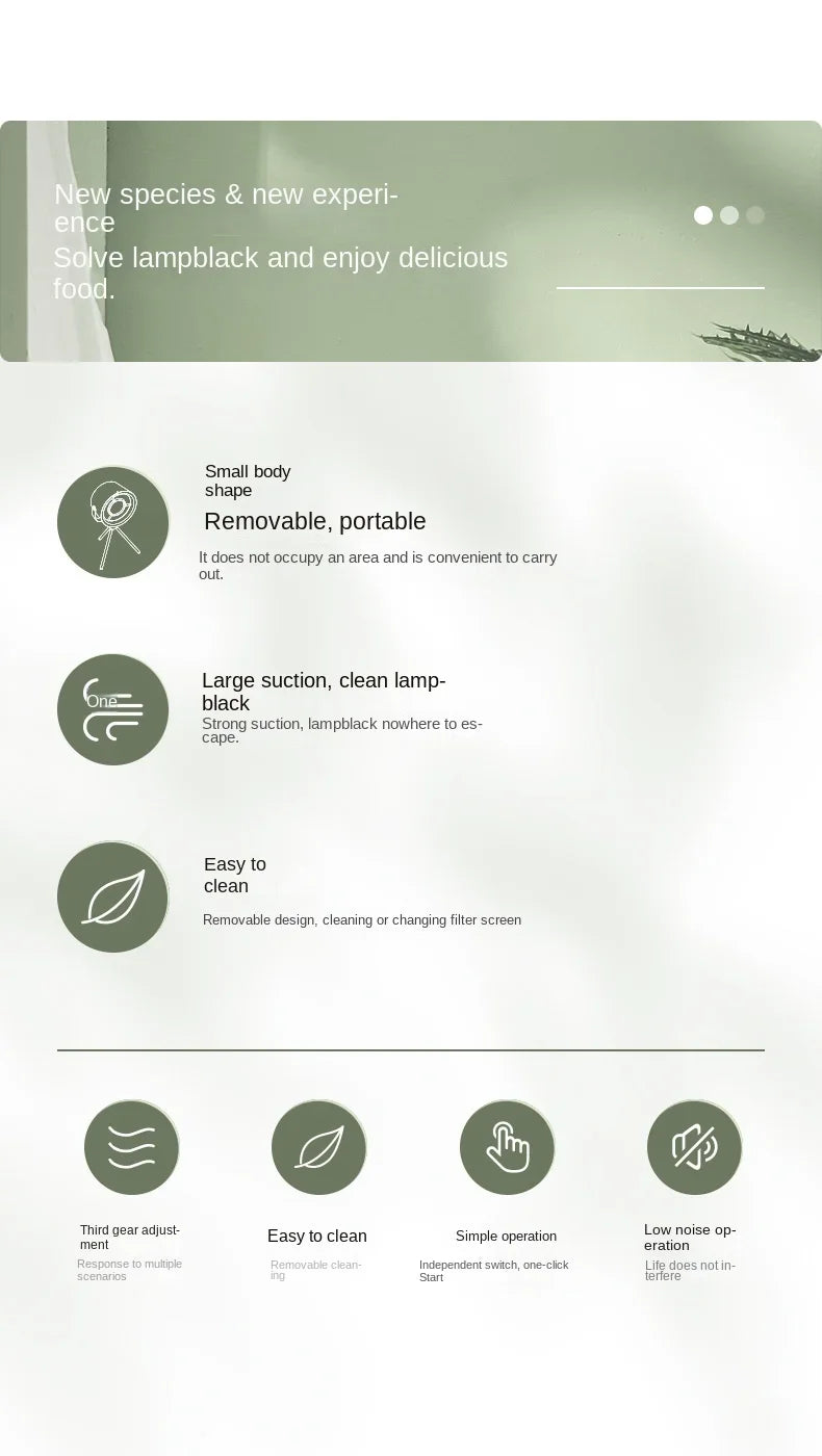 New USB Desktop Range Hoods Portable USB Powered Exhaust Fan Small Kitchen Hood Extractor Barbecue Large Suction Cooker Hood