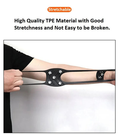 8 Teeth Ice Gripper Spike for Shoes Winter Outdoor Anti-Slip Hiking Mountain Climbing Ice Snow Crampons Anti-slip Shoe Covers