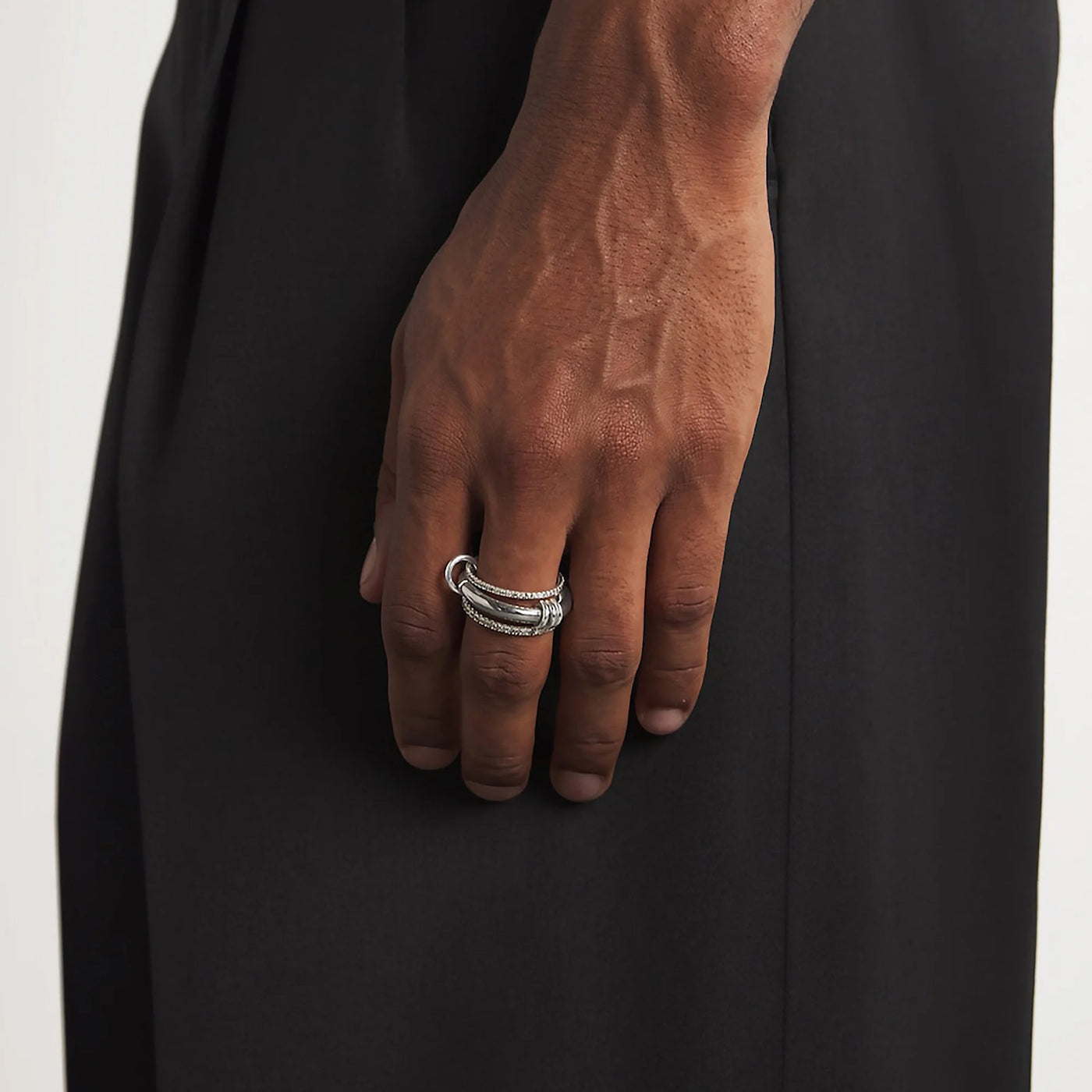 Dainty Stackable Rings for Women Luxury CZ Zircon Shiny Round Circle Ring Paper Clip Simple Combination Jewelry Gifts Wholesale