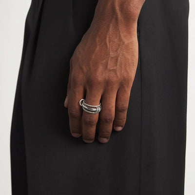 Dainty Stackable Rings for Women Luxury CZ Zircon Shiny Round Circle Ring Paper Clip Simple Combination Jewelry Gifts Wholesale