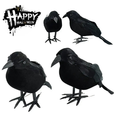 Halloween Decoracion Simulation Black Crow Raven Bird Repellent Pest Control Pigeon Repellent Garden Decoration Outdoor