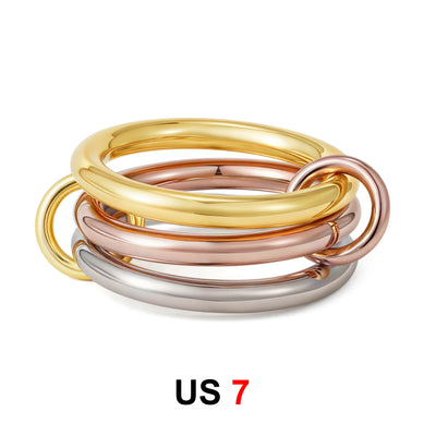 Dainty Stackable Rings for Women Luxury CZ Zircon Shiny Round Circle Ring Paper Clip Simple Combination Jewelry Gifts Wholesale