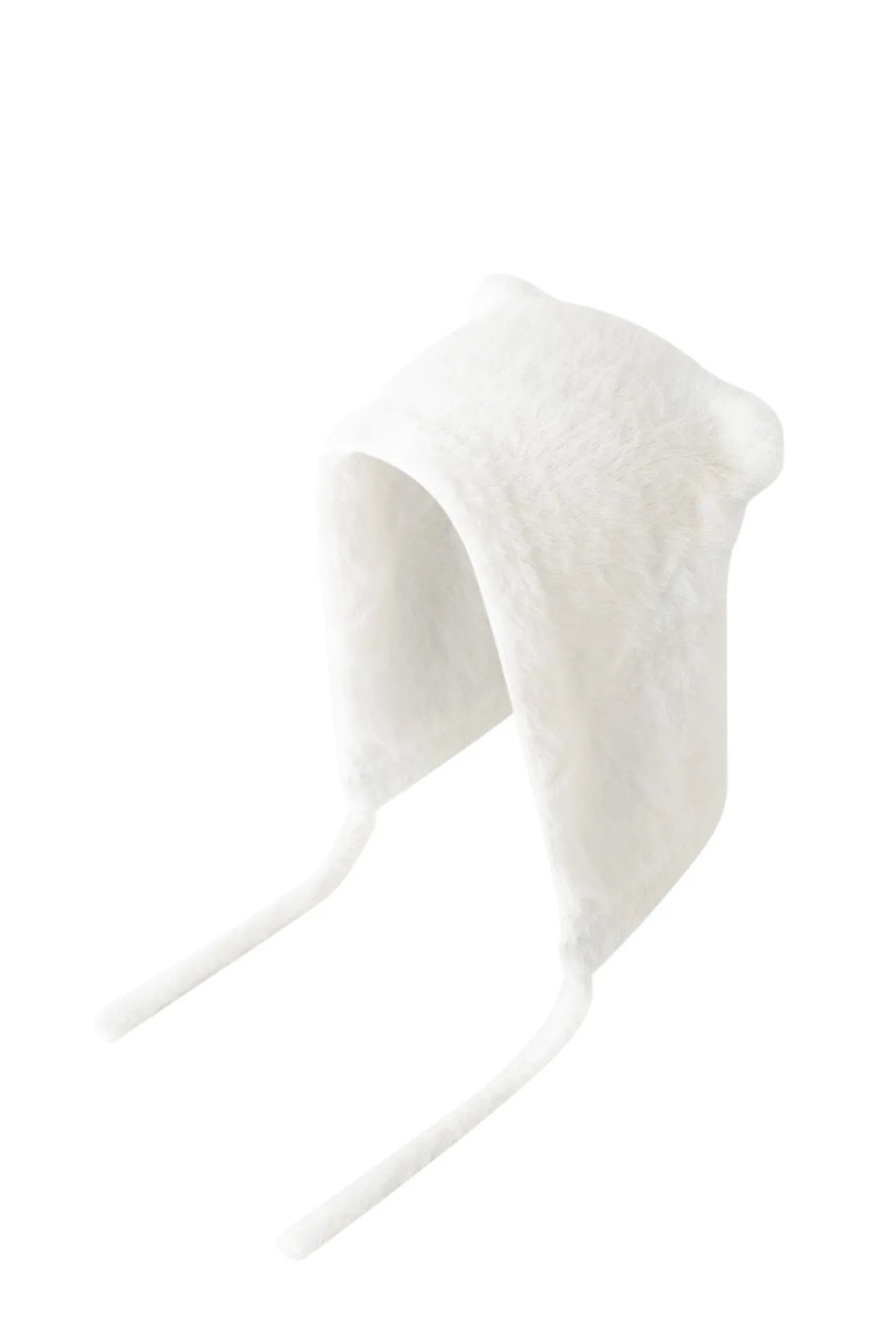 Winter Mink Velvet Fur Beanies for Women Men Cute Bear Ear Knitted Hat Crimped Straps Pullover Hat Hoody Balaclava Mom Gift